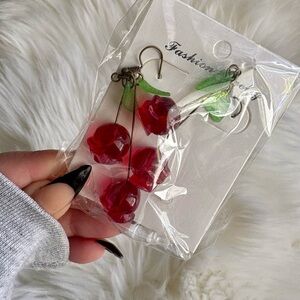 Cherry Skull Dangle Earrings